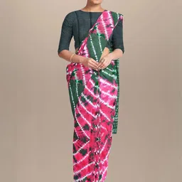 Pinkcity Trade World Pink Pure Cotton Ikat Sarees-picture-7