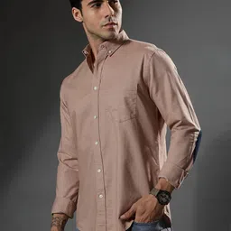 Espanshe Turkish Fit Elbow Patch Long Sleeves Pure Cotton Shirt-image-39