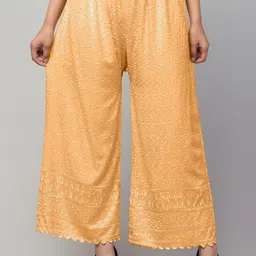 FAMBEE Women Flared Knitted Palazzos-image-68
