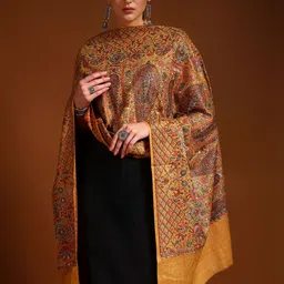Pashmoda Women Ethnic Motifs Embroidered Shawl image 5