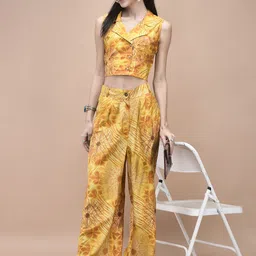 Shree Tie & Dye Print Top With Trousers Co-Ords image 5
