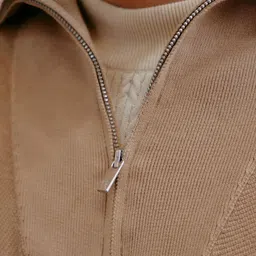 Andamen Men Structured Shirt Collar Long Sleeves Flat Knit Pullover image 5