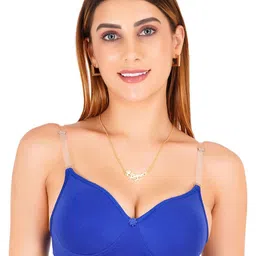 Liigne Pack Of 6 Full Coverage Lightly Padded T-shirt Bra with Transparent Strap image 3