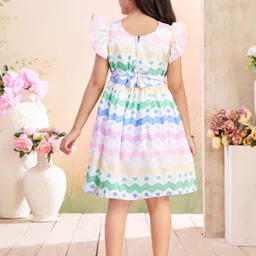 Muhuratam Girls BLENDED Fit and Flare Dresses-image-88