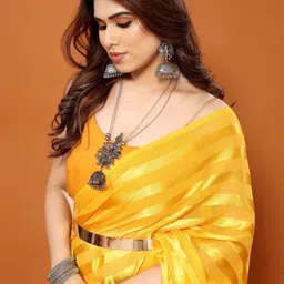 Moda Rapido Striped Satin Saree image 4