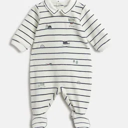Chicco Boys Striped Cotton Sleepsuit-picture-12