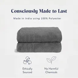 LUXEHOME INTERNATIONAL Grey 2 Pieces Bamboo 670 GSM Bath Towels image 3