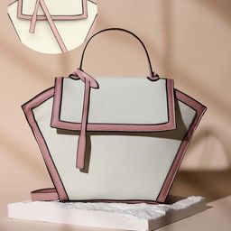 HAUTE SAUCE by Campus Sutra Women Textured Structured Leather Handheld Bag-image-62