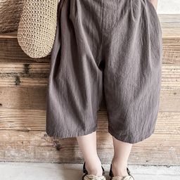 LULU & SKY Girls Cotton Pleated Culottes Trousers-picture-43