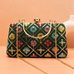 ARTKLIM Embroidered Box Clutch image 1