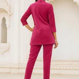 SHADES OF FAASHION V-Neck Blazer With Trousers Co-Ords image 3
