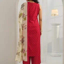 Libas Women Floral Printed Kurta with Palazzo & Dupatta image 4