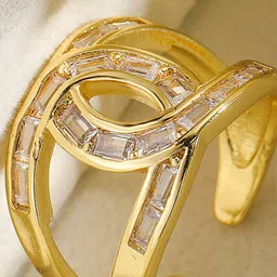 Just Lil Things Artificial Stones Studded Finger Ring image 2