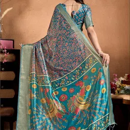 Moda Rapido Ethnic Motifs Silk Blend Saree image 5