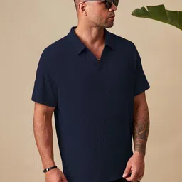 SZN Men Self Design Polo Collar T-shirt-picture-25