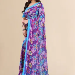 Moda Rapido Floral Poly Georgette Designer Saree image 5