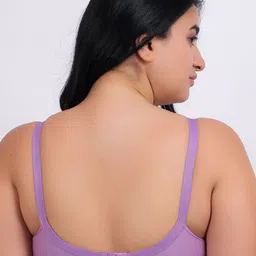 Fabme Women Pack of 4 Half Coverage Non Padded Seamless Cotton Bra image 5