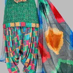 SIMPLYETHNIC Geometric Printed Unstitched Dress Material image 4