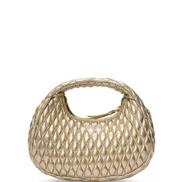 Da Milano Leather Half Moon Handheld Bag with Quilted image 3