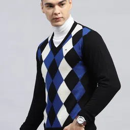 Monte Carlo Men V-Neck Long Sleeves Woollen Pullover image 5