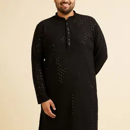 Manyavar Men Ethnic Motifs Embroidered Regular Thread Work Kurta with Pyjamas image 5