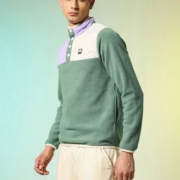 HRX by Hrithik Roshan Colourblocked High Neck Pullover Sweatshirt image 3