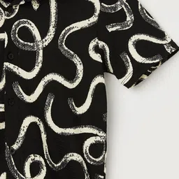 Fame Forever by Lifestyle Boys Printed Spread Collar Regular Fit Casual Shirt image 4