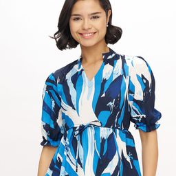 AASK Women's Polyester Printed Navy Blue Color Regular Top-picture-39
