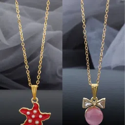 SZN Set Of 2 Stainless Steel Star Shaped Minimal Pendants With Chains-picture-36