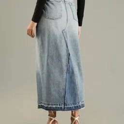Tommy Hilfiger Pure Cotton High-Rise A-Line Midi Skirt image 5