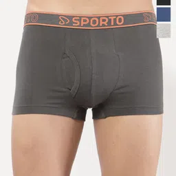 Sporto by Macho Pack Of 4 Super Combed Cotton Breathability Trunk-picture-21