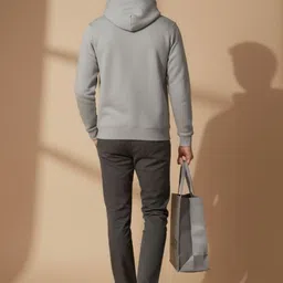 SMAN Men Printed Hooded Sweatshirt image 2