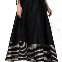URBAN KANYA Striped-Detailed Cotton Flared Maxi Skirt-picture-15