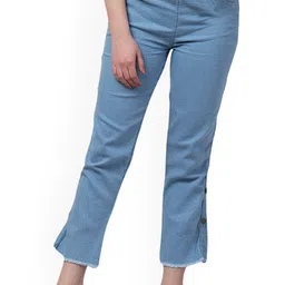 COUTUME COLLECTIONS Women Regular Fit Mid-Rise Stretchable Cropped Jeans-picture-21