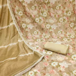 KALINI Floral Printed Sequinned Unstitched Dress Material-picture-25