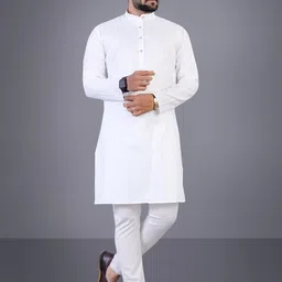 Attigo White Cotton Blend Kurta Sets-picture-35