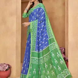 all about you Floral Printed Zari Saree image 4