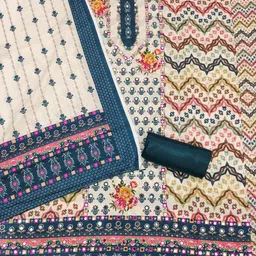 KALINI Printed Unstitched Dress Material image 4