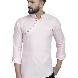 B BEN Men Pink Kurtas-picture-37