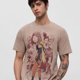 The Souled Store Men Graphic Printed Round Neck Cotton T-shirt-picture-42