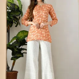 HARIKS Printed Round Neck Tunic & Palazzo Co-Ords image 2