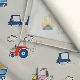 WEAVE AND DECOR Grey Cartoon Characters 300 TC Single Bedsheet with 1 Pillow Covers image 2