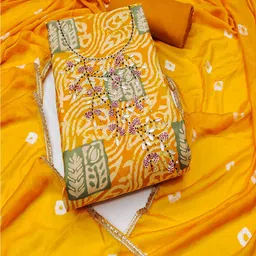 Lilots Embroidered Unstitched Dress Material image 3