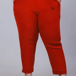 Trend Level Women Relaxed Flat Front Trousers-picture-30
