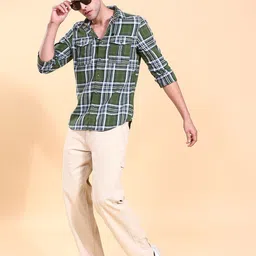 The Indian Garage Co Men Opaque Checked Casual Shirt image 5