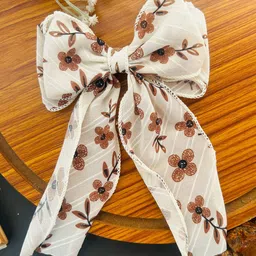 Radhya Accessories Women Flower Printed Hair Bow Clip-picture-14