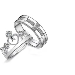 Teeragaj Set Of 2 Stone-Studded Adjustable Couple Finger Rings-picture-12