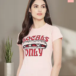 Dreambe Women Pack of 2 Floral Printed Round Neck Cotton Regular Fit T-shirts-picture-30