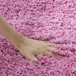 CARPETIFY Pink Shaggy Anti-Skid Carpet image 3