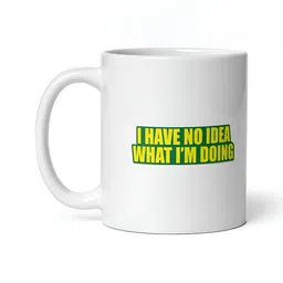 Mr UVD White & Yellow Typography Printed Ceramic Mug-picture-11